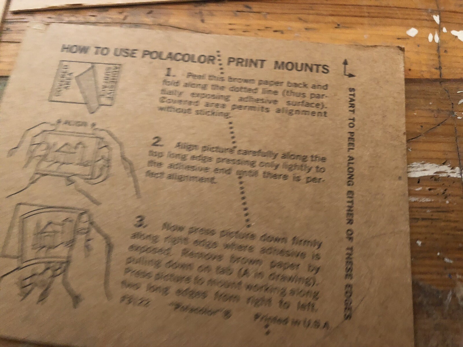 Lot of 10 Vintage Polacolor Print Mounts
