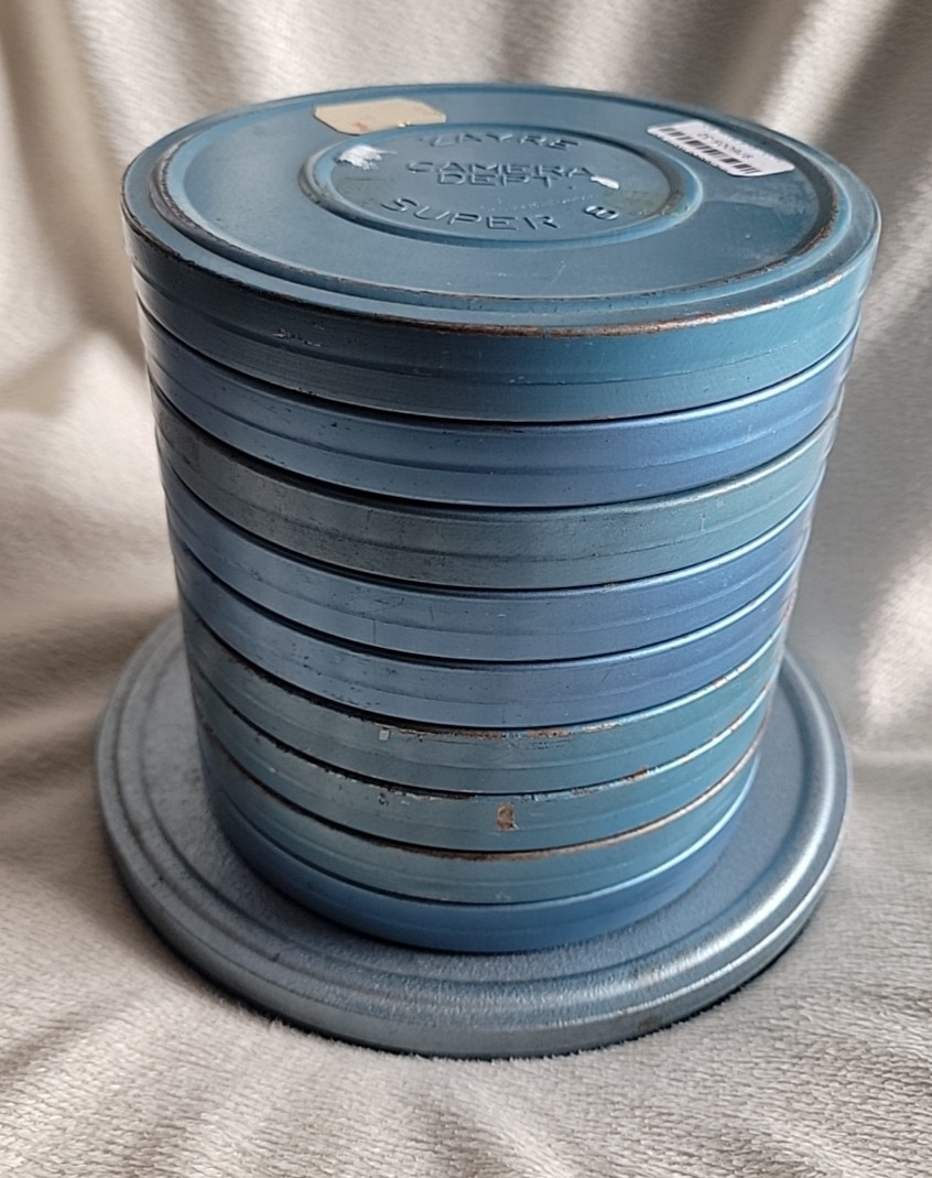 Lot of 10 Vintage Zayre & Scherer Film Storage Can & Reels Super 8 5″ & 7″