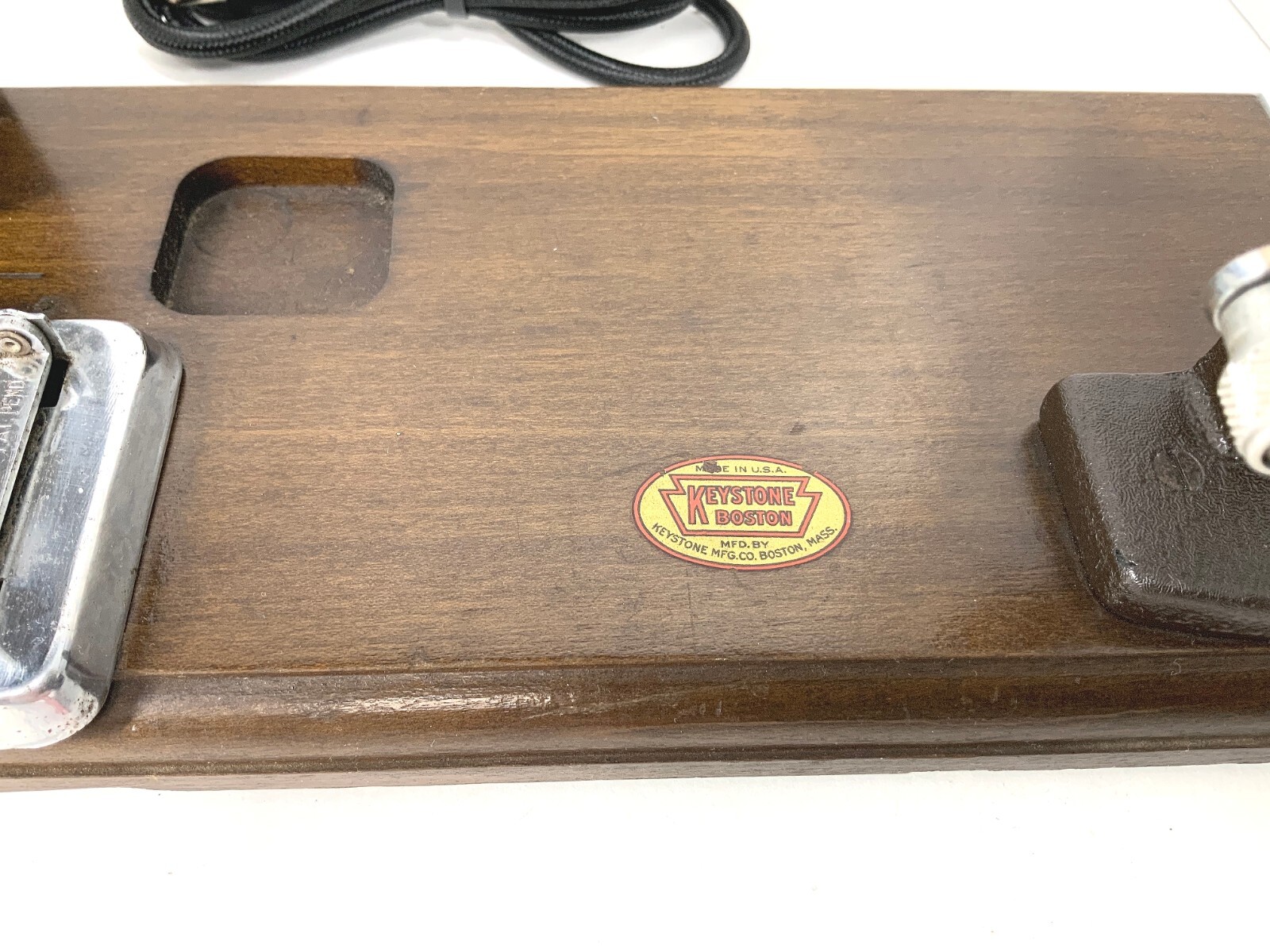 Antique Film Splicer Editor Keystone Boston Wooden Base Eyepiece And Light Works