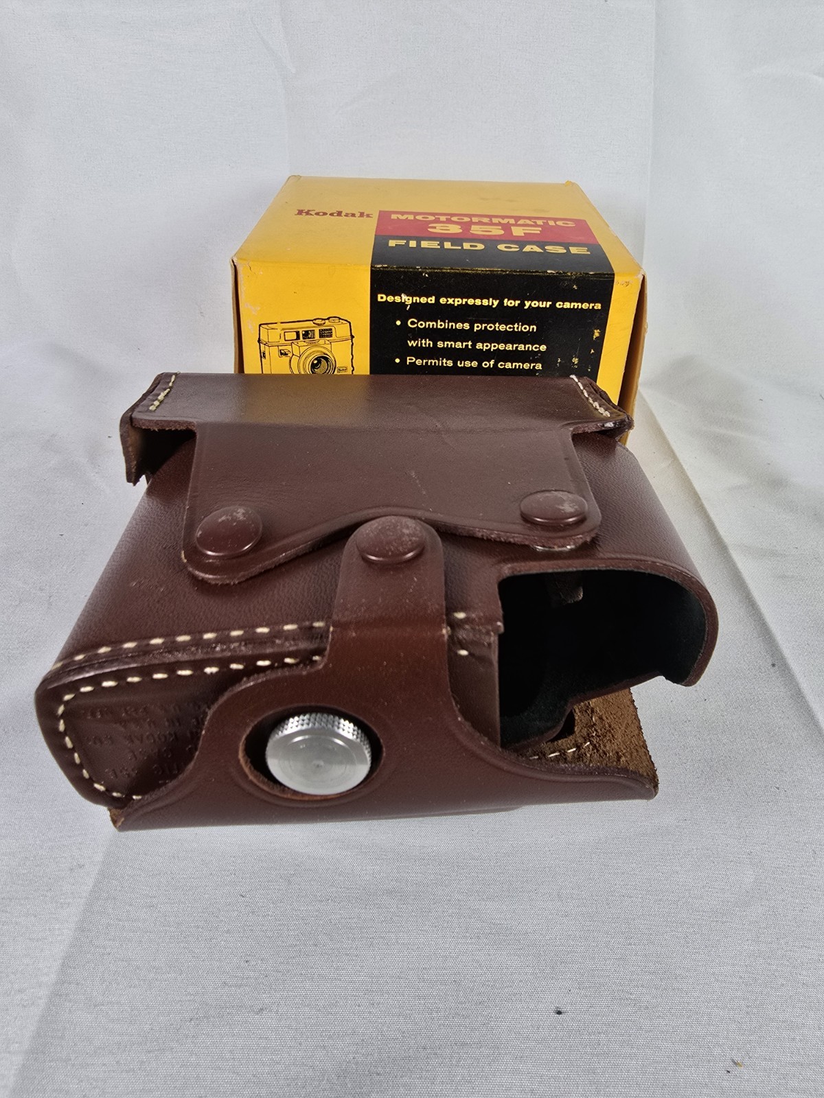 KODAK MOTORMATIC 35 CAMERA HARD LEATHER FIELD CASE VINTAGE NOS NEW!