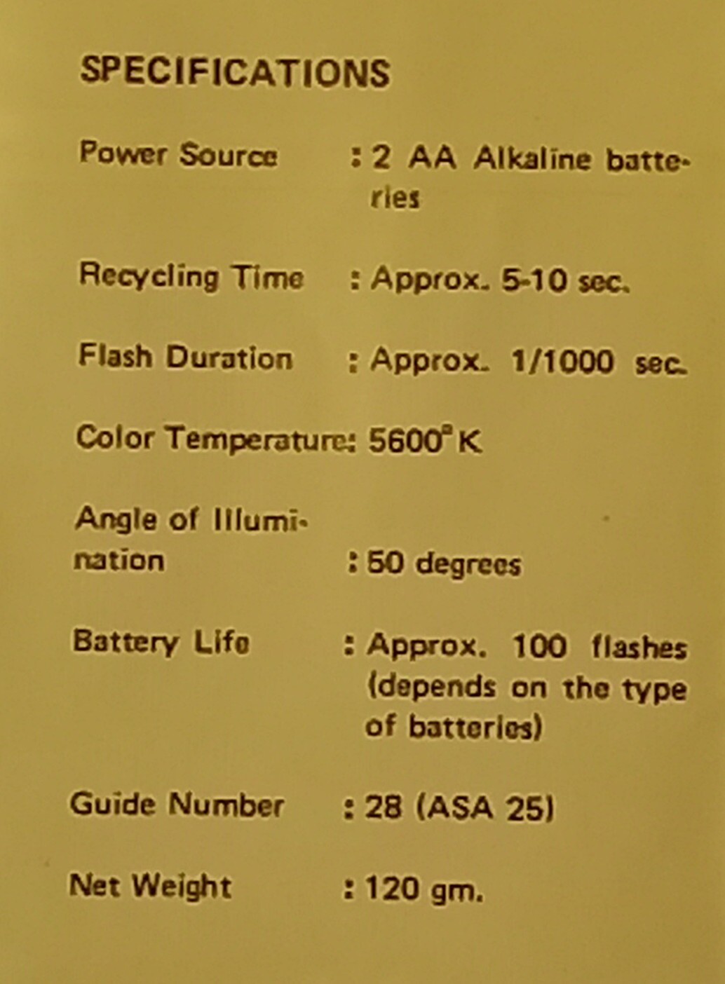 JC Penney Electronic Strobe With Sync Cord