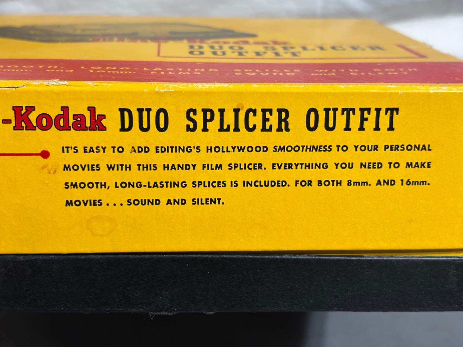 Vintage CINE-KODAK DUO SPLICER Outfit 8mm 16mm Film + Box Jars extras