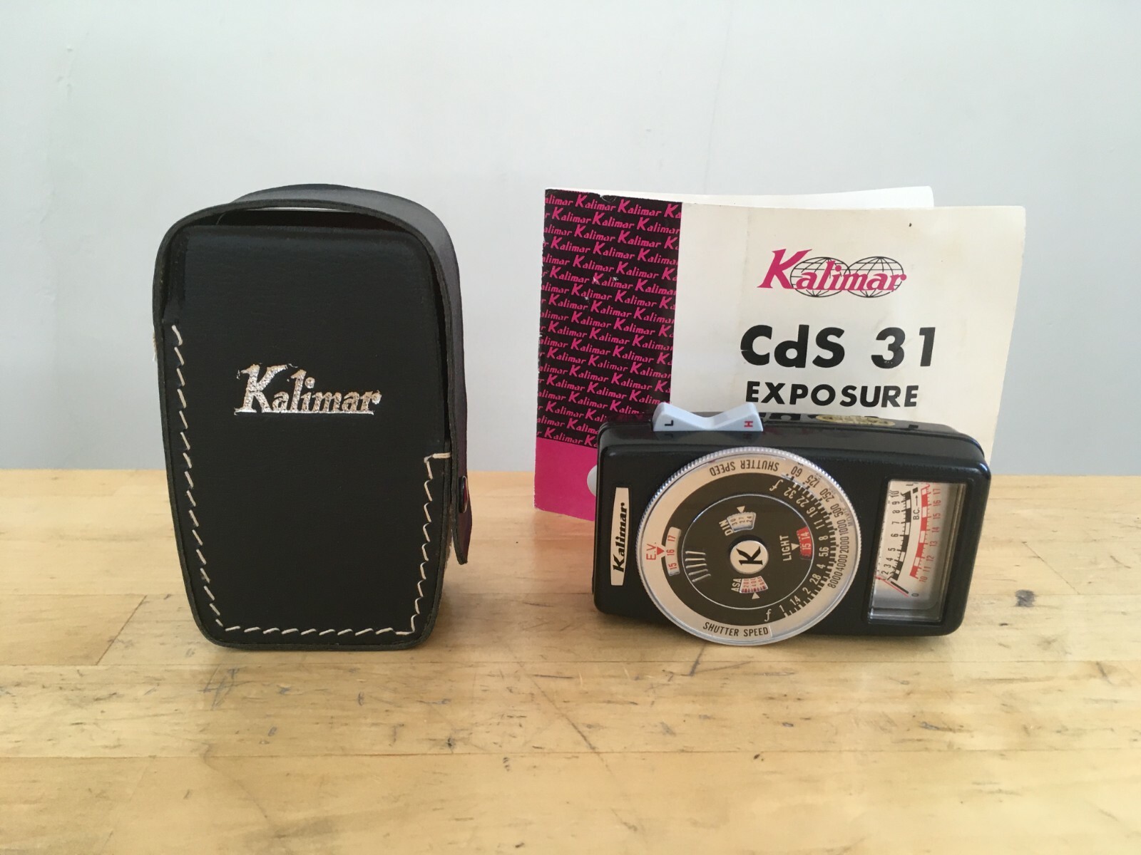 Vintage Kalimar CDS 31 Exposure Meter Instructions Case Japan Camera Accessory