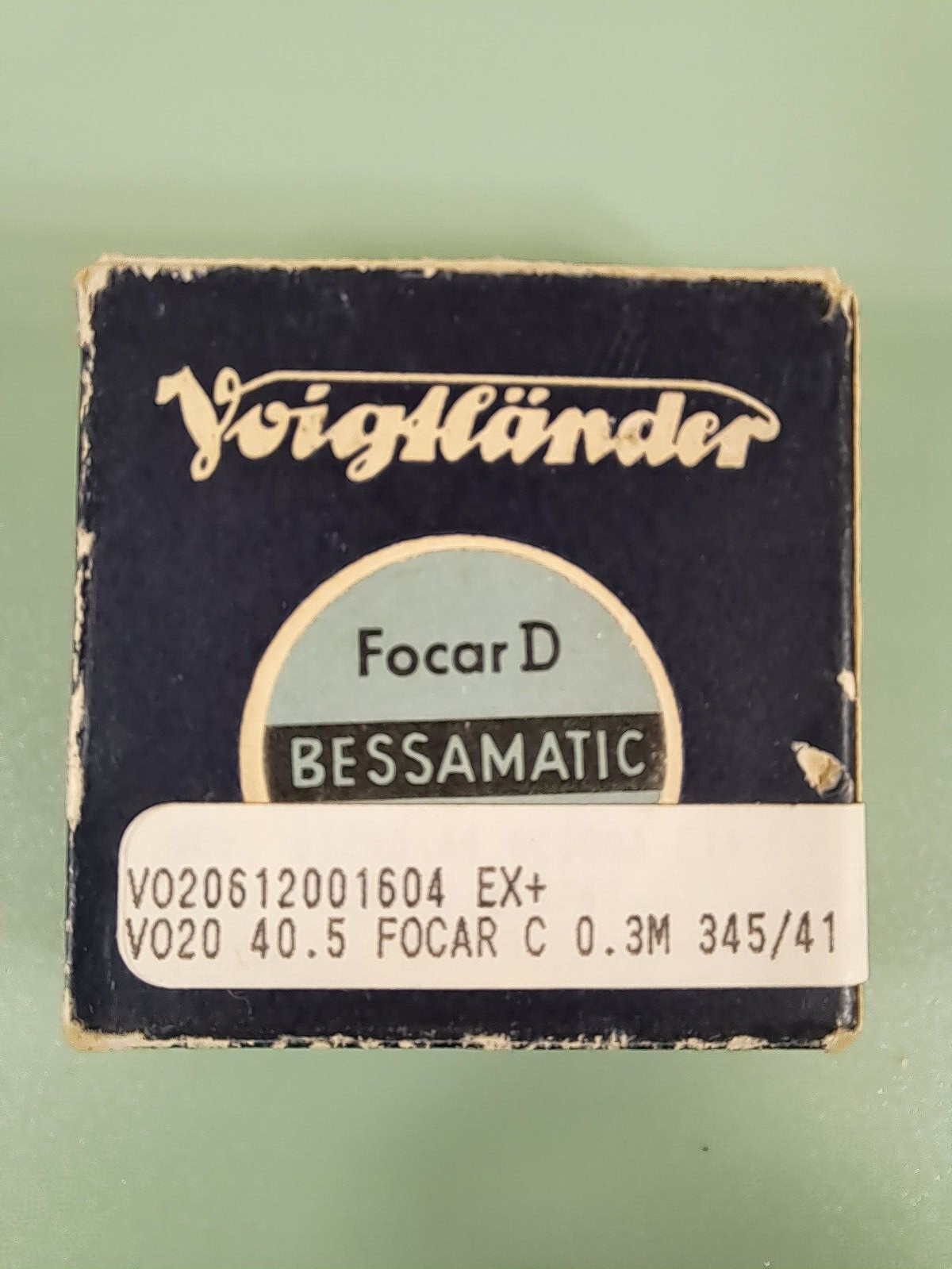 Vintage Voigtlander 40.5mm Focar C f=0.3m 345/41 Filter w Case & Box-Germany