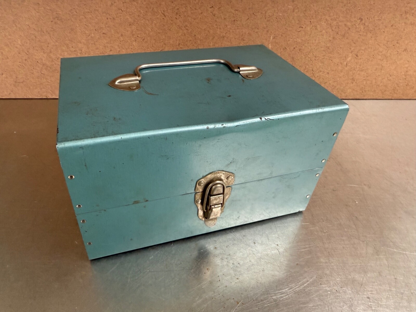 Vintage . Brumberger & Adams Metal Film Can Storage Case Box Containers
