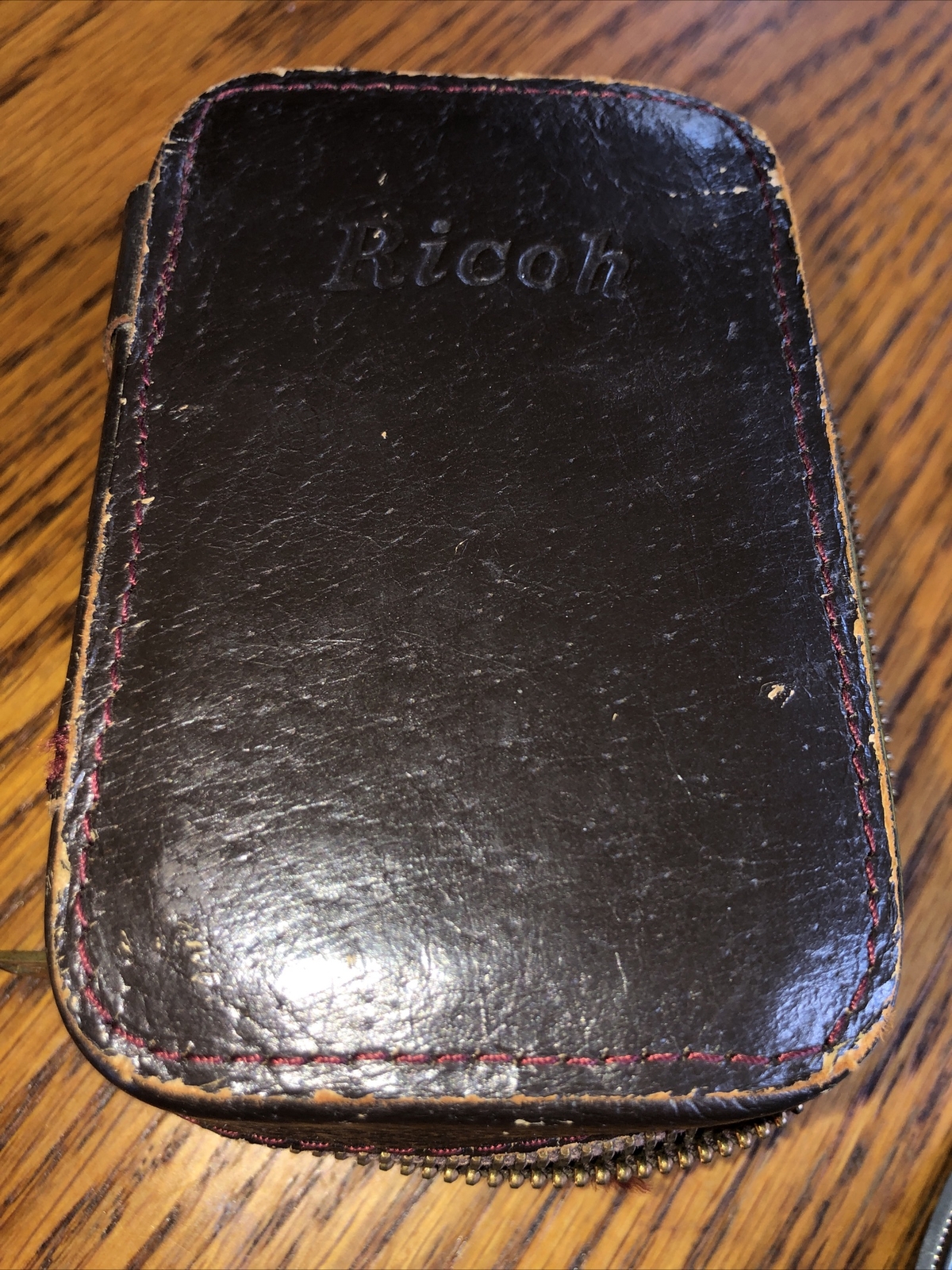 Vintage Ricoh Flash BC-605 With Leather Case, Instruction Booklet