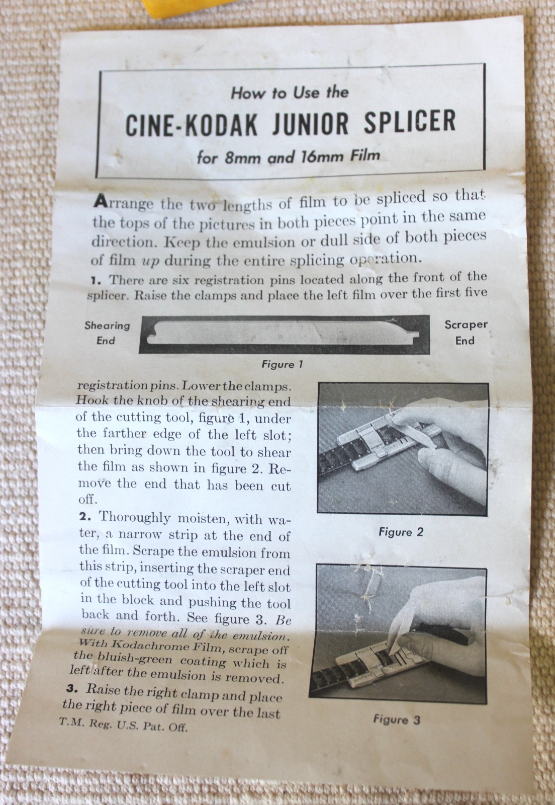 Vintage Cine Kodak Junior Splicer for 8mm & 16mm Film