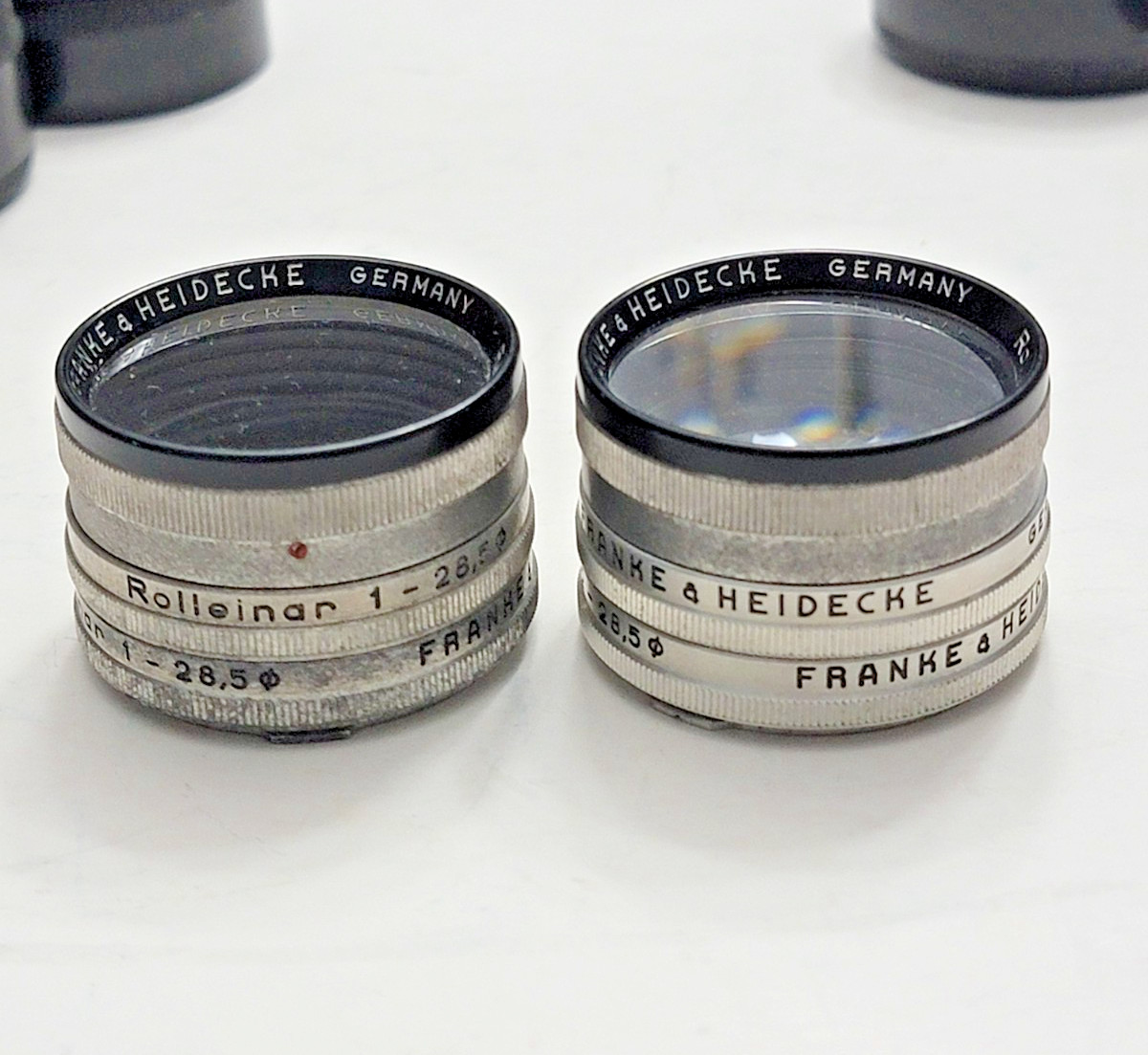 VINTAGE ROLLEIFLEX FRANKE & HEIDECKE ROLLEINAR ROLLEIPARKEIL 1 & 2, 28.5MM