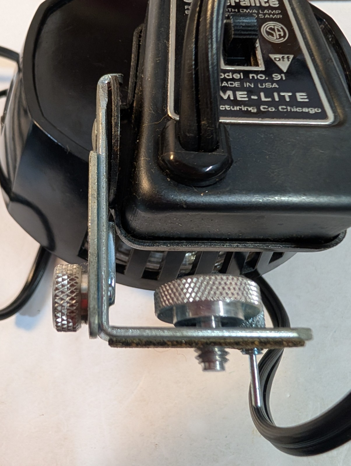 VINTAGE ACME-LITE Topmount Cameralite 91 Movie Camera Light- FITS ALL SUPER 8