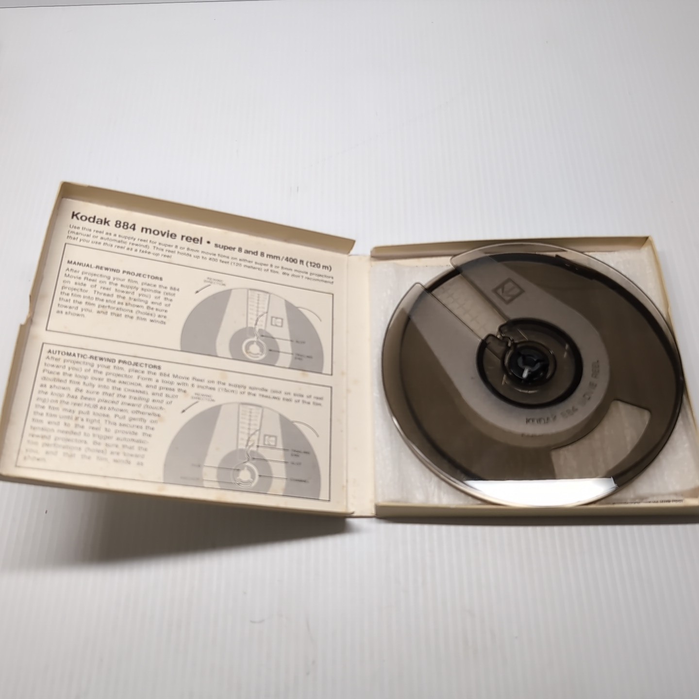 Kodak / 884 Movie Reel / Super 8 and 8 mm / 400 ft. (120m) /