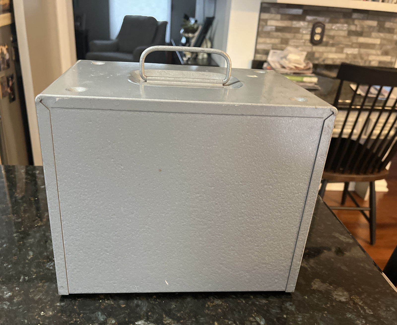 Vintage Heavy Brumberger metal Film Storage box – 12 slots