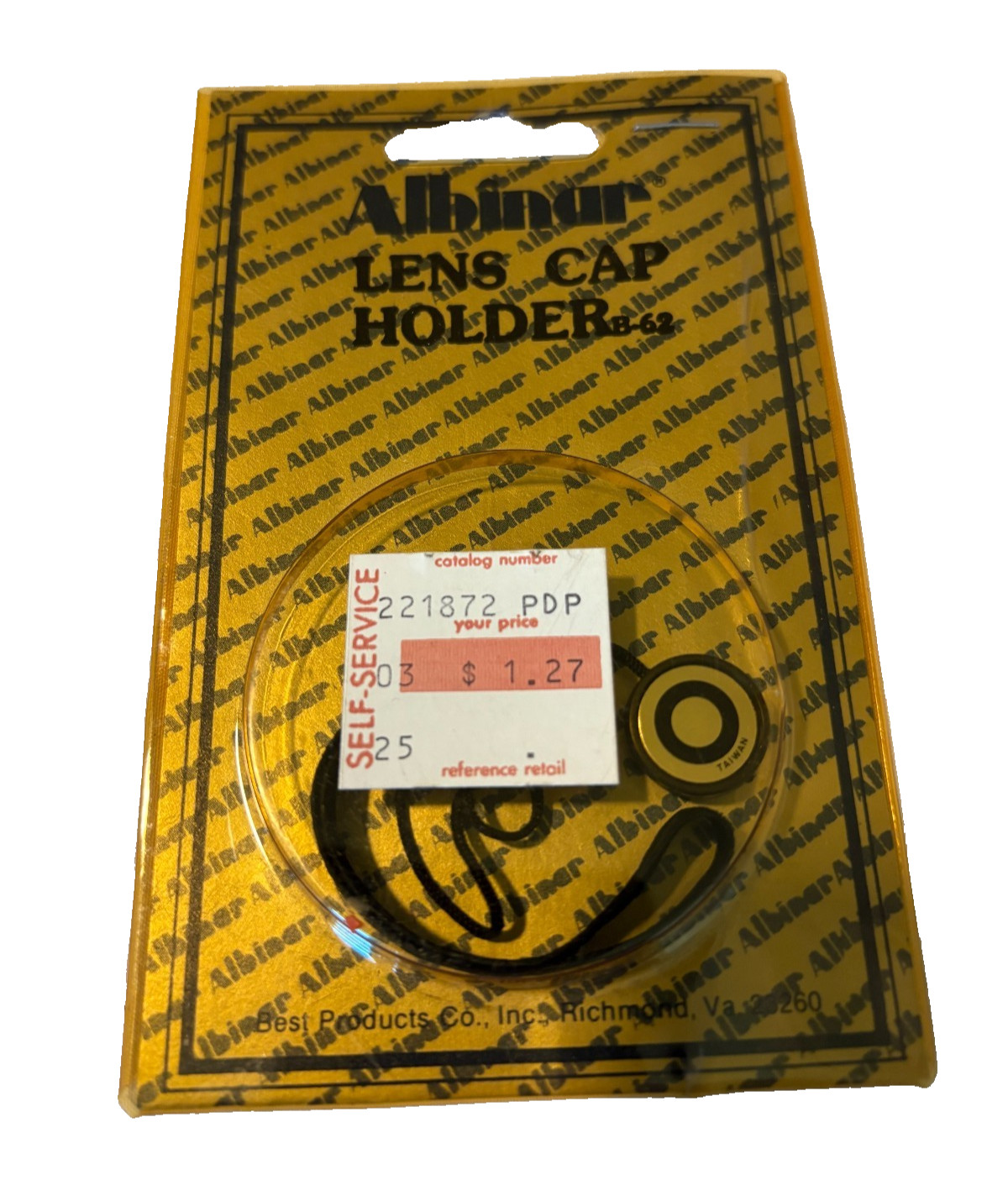 Vintage Albinar Lens Cap Holder NOS Sealed Photo Camera Accessory USA Made