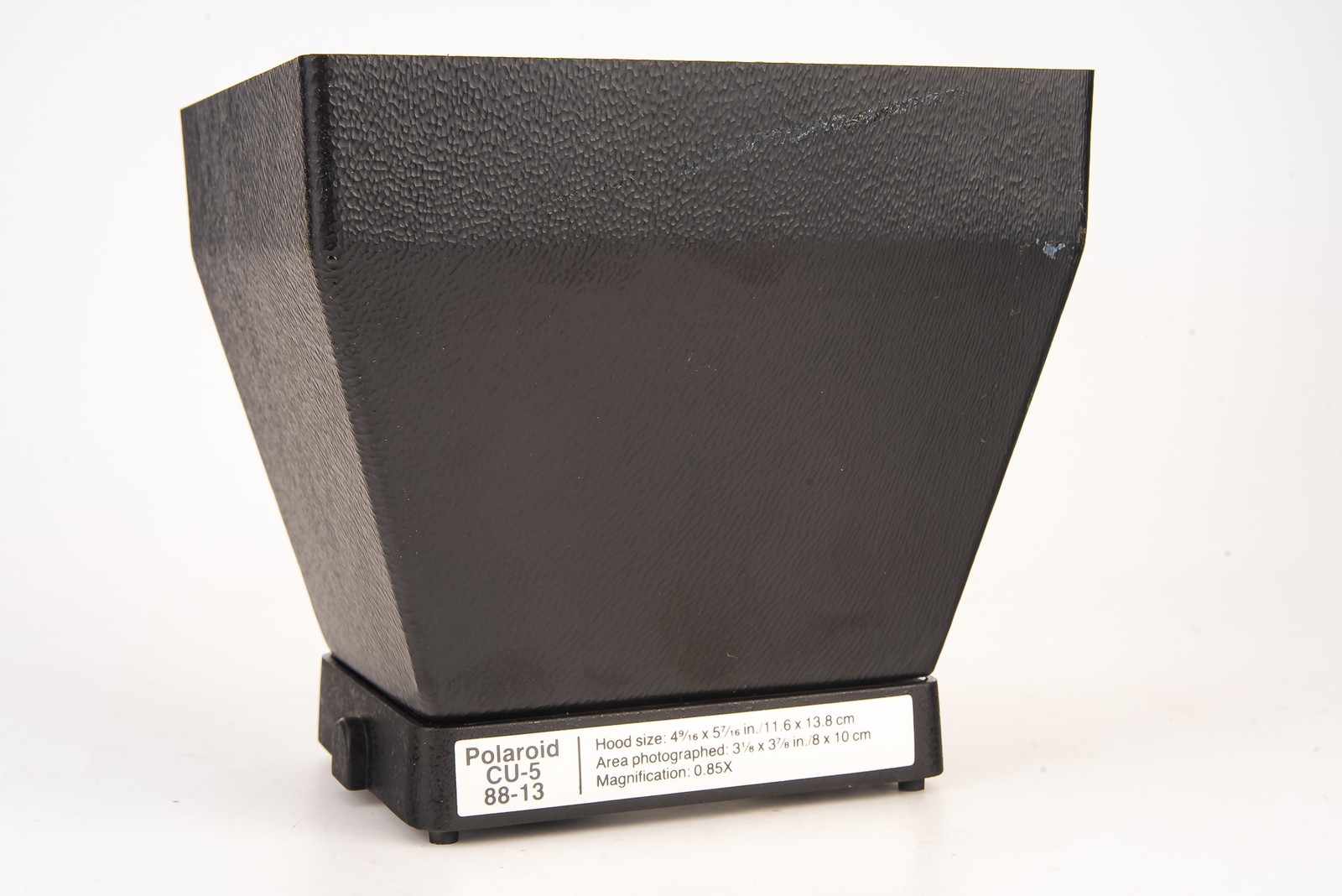 Polaroid CU-5 88-13 1 : 0.85X 13.8×11.6cm Electrophoresis Hood MINT For Gelcam