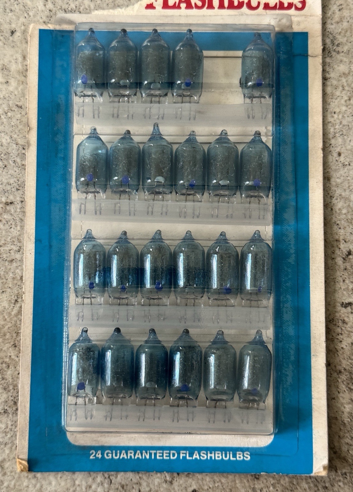 Vintage 1980s Focal AG-1B Flashbulbs – 41 Blue Bulbs – Original Kmart Packaging