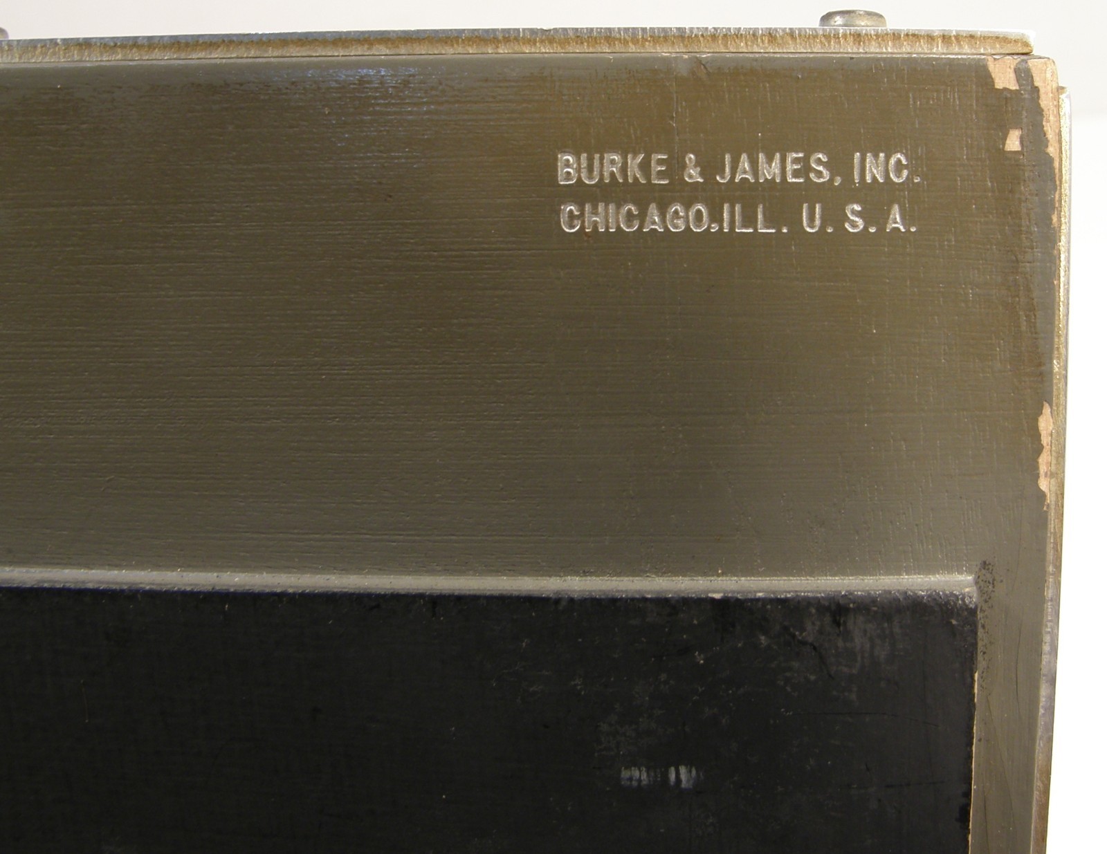 VINTAGE BURKE & JAMES SLIDING BACK REDUCER 3 1/2″ X 4 3/4″ GROUND GLASS W/GRID