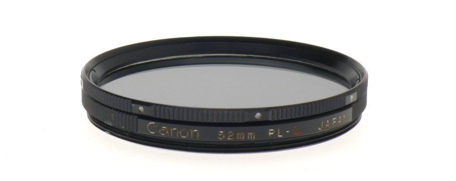 Canon 52mm pl-l linear polarizing camera lens filter in case vintage nice