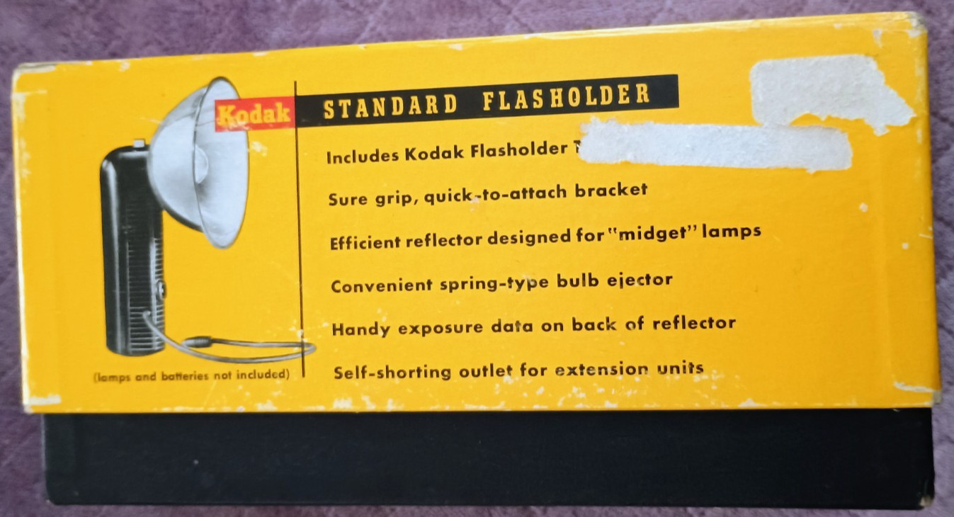 Vintage Kodak Standard Flasholder Box & Manual 1950s Flash Unit Rochester NY