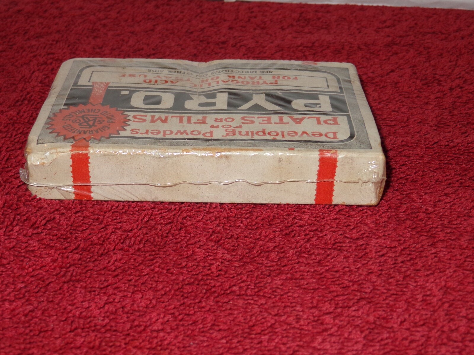 ANTIQUE 1910 PYRO NOS FILM DEVELOPING POWDER FOR A CAMERA! SEALED 115 YRS OLD B5