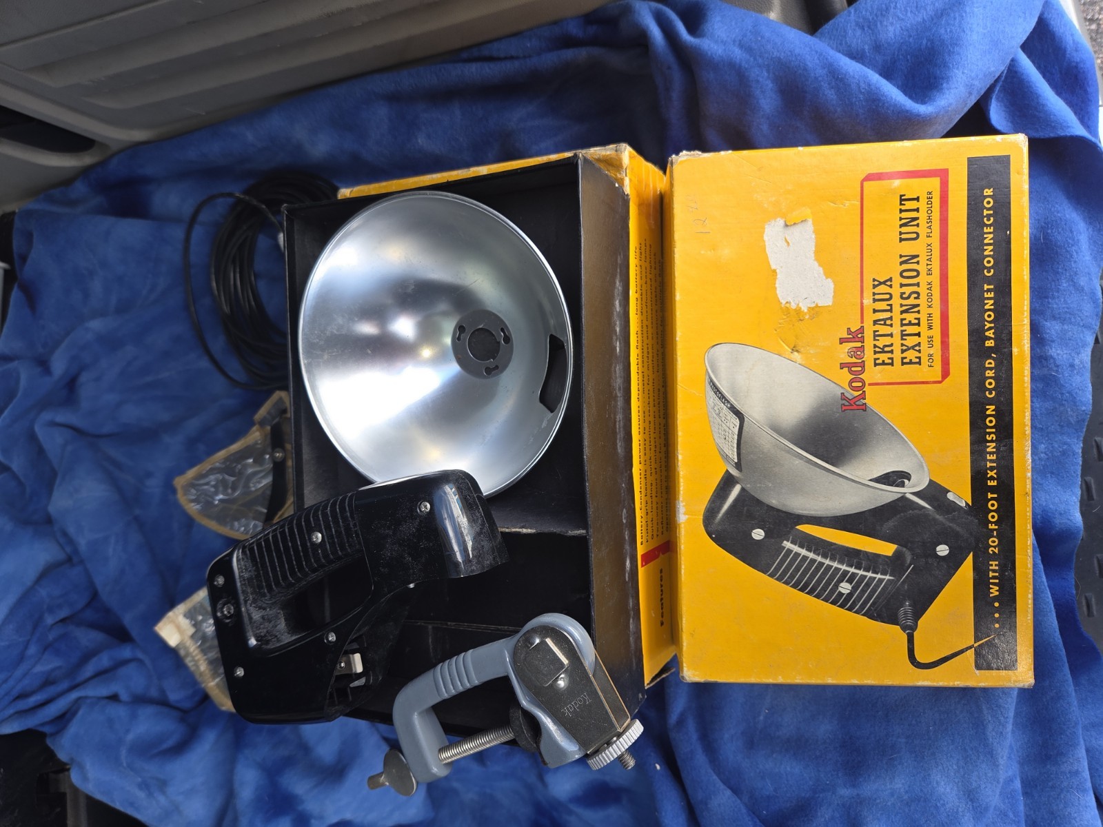 Vintage KODAK Ektalux Flash Hokder And Extension Unit Rare HTF Dou Original Box