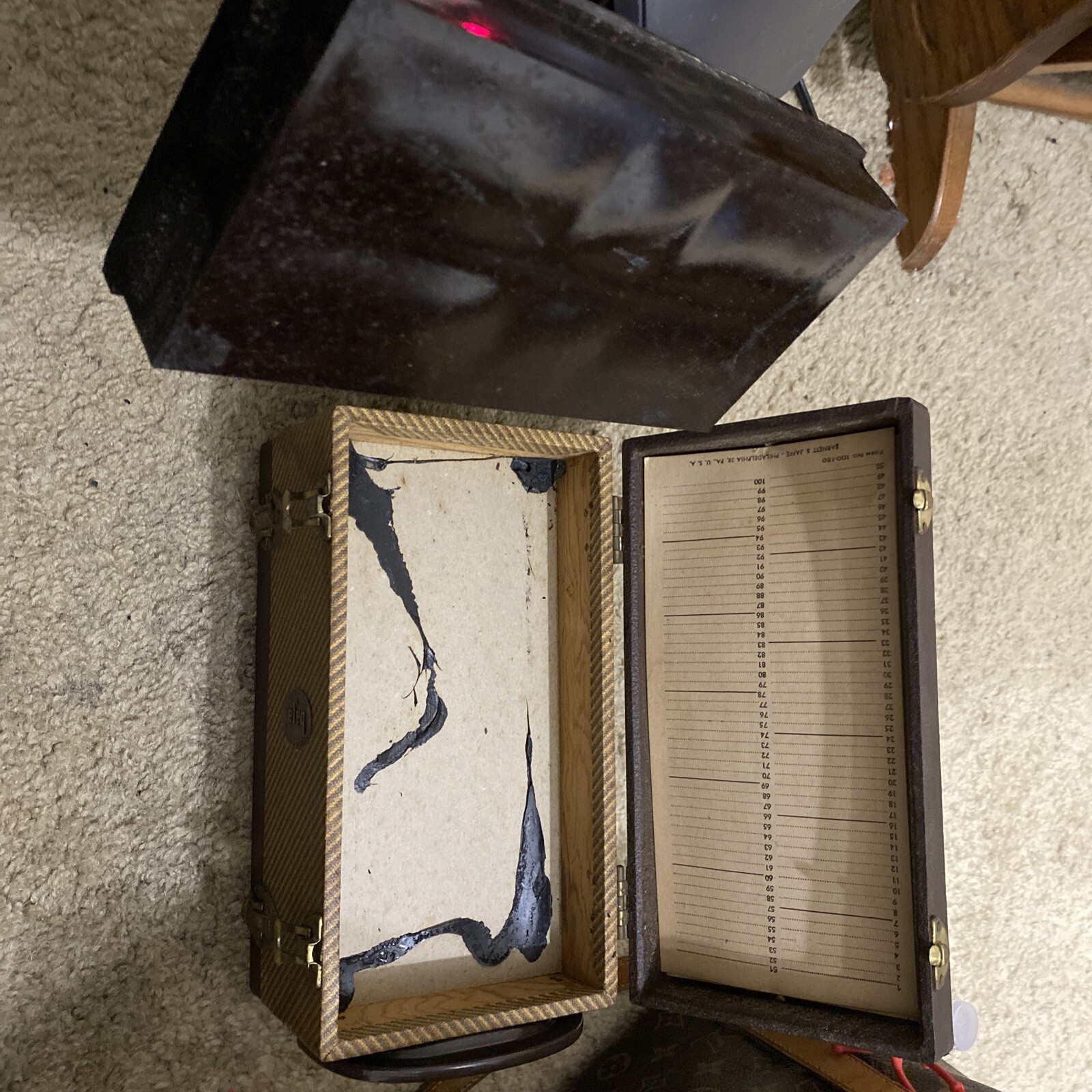 Vintage Two Sided Barnett & Jaffe Slide Holder Case BAJA Case