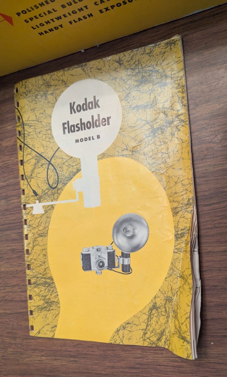 Vintage Kodak Flashholder Model B with bracket and bulb in Original Box