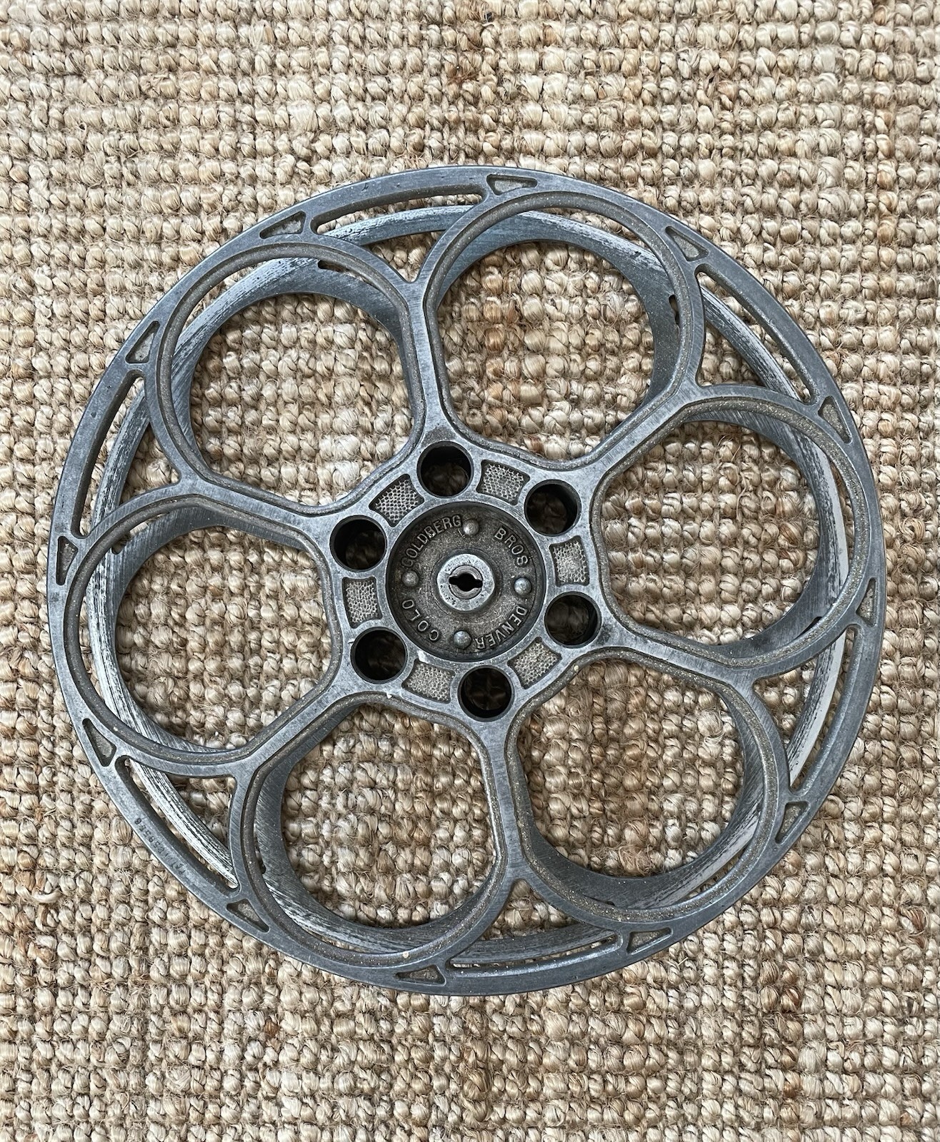Goldberg Brothers Vintage 35mm 15” Metal Film Reel Denver, Colorado, USA