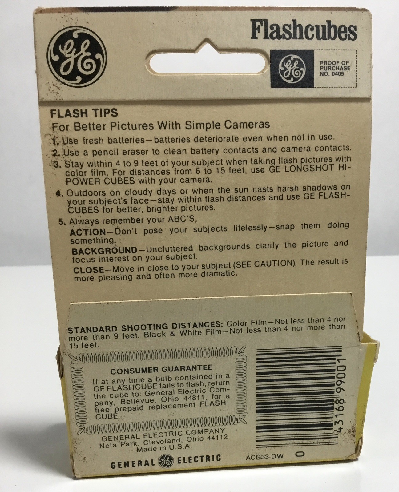 Flash Cubes, GE Lot of 10 boxes, 30 Cubes Total, 120 Flashes, In Box, All Unused