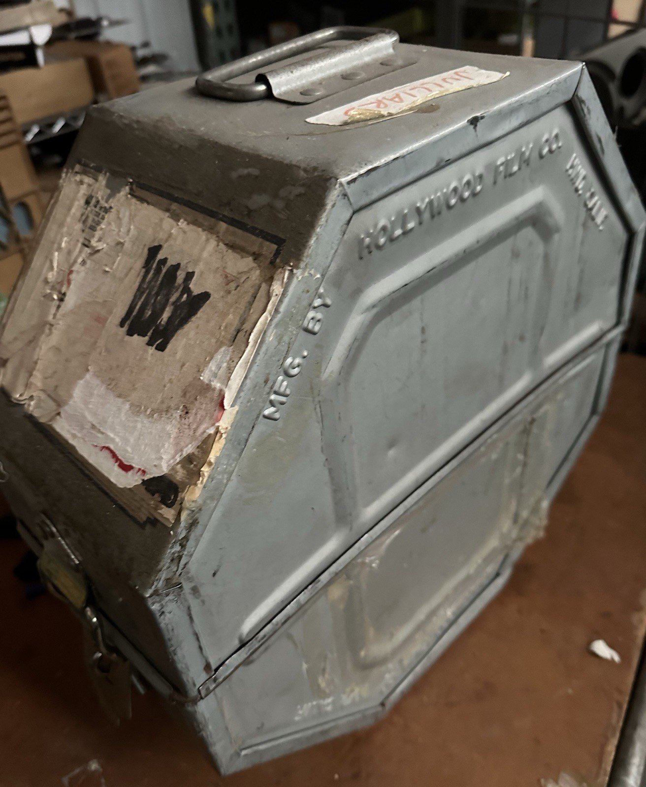 Vintage Hollywood Film Co. Reel Case Film container W/ 3 Large Reels.