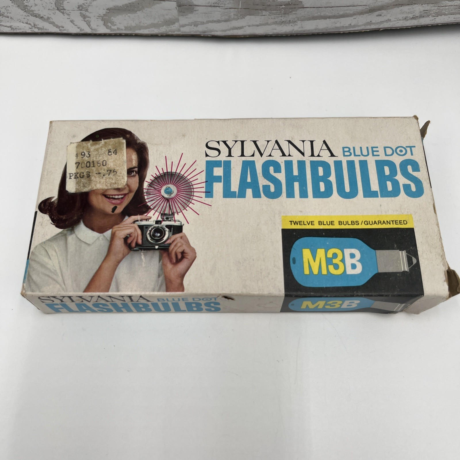 3-Pack Bundle Sylvania Blue Dot M3 Flashbulbs Vintage Photography Lighting.