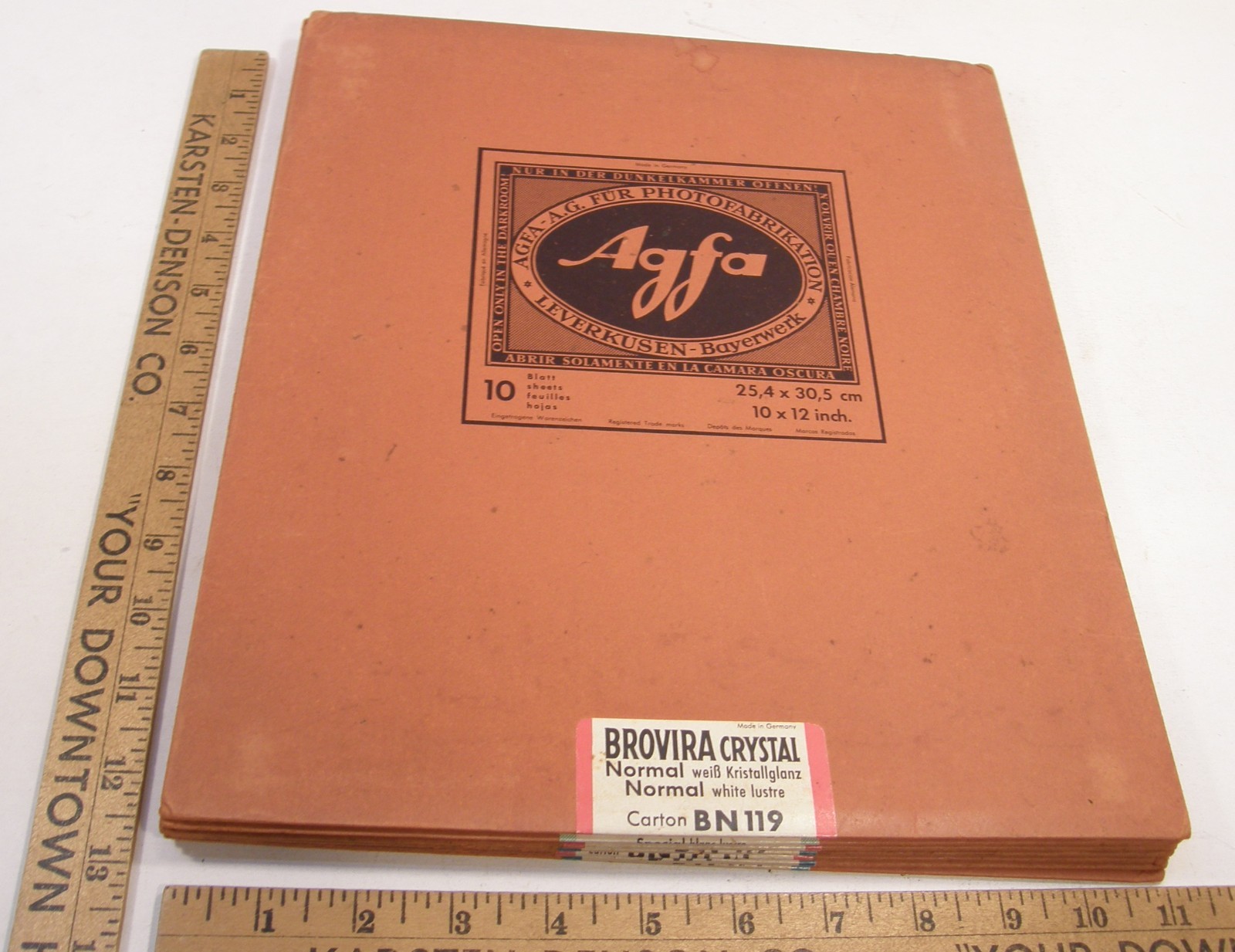 LOT 7 VINTAGE 1950’S AGFA 11X13 EMPTY CARDBOARD PHOTO PAPER ENVELOPES