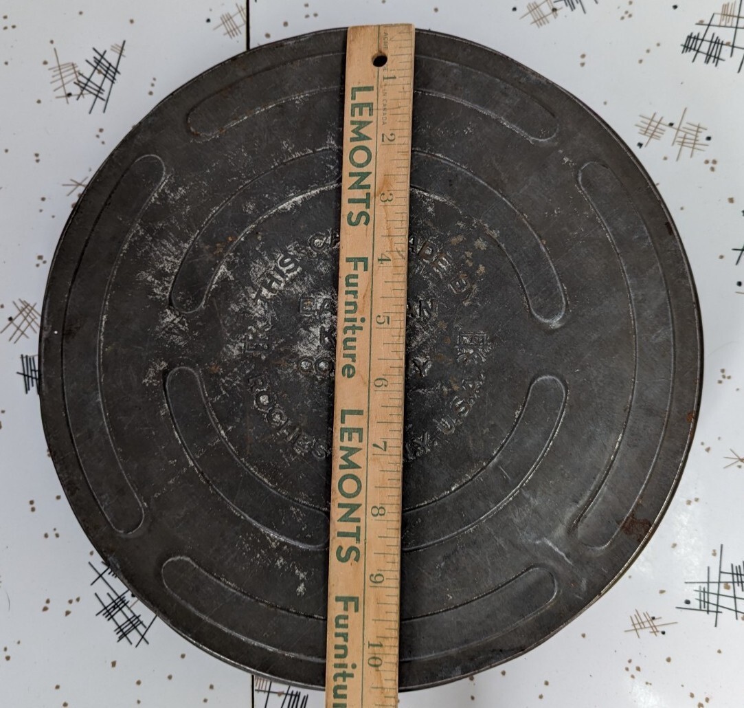 Kodak Vintage Eastman Company Rochester 10.5 Metal Film Reel Canister Case Empty