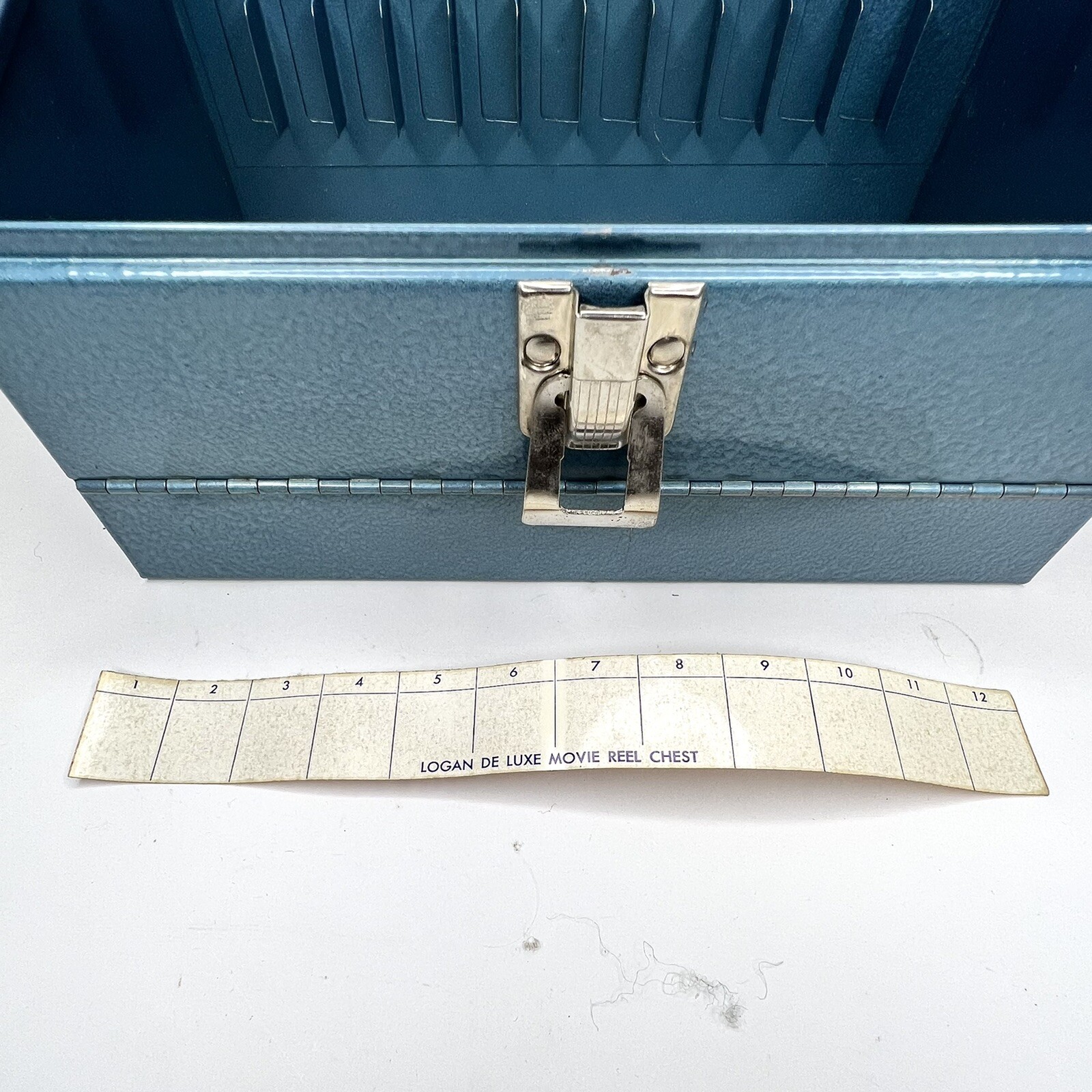 Logan De Luxe Blue Metal 8mm Movie Reel Chest Case w/ Original Box