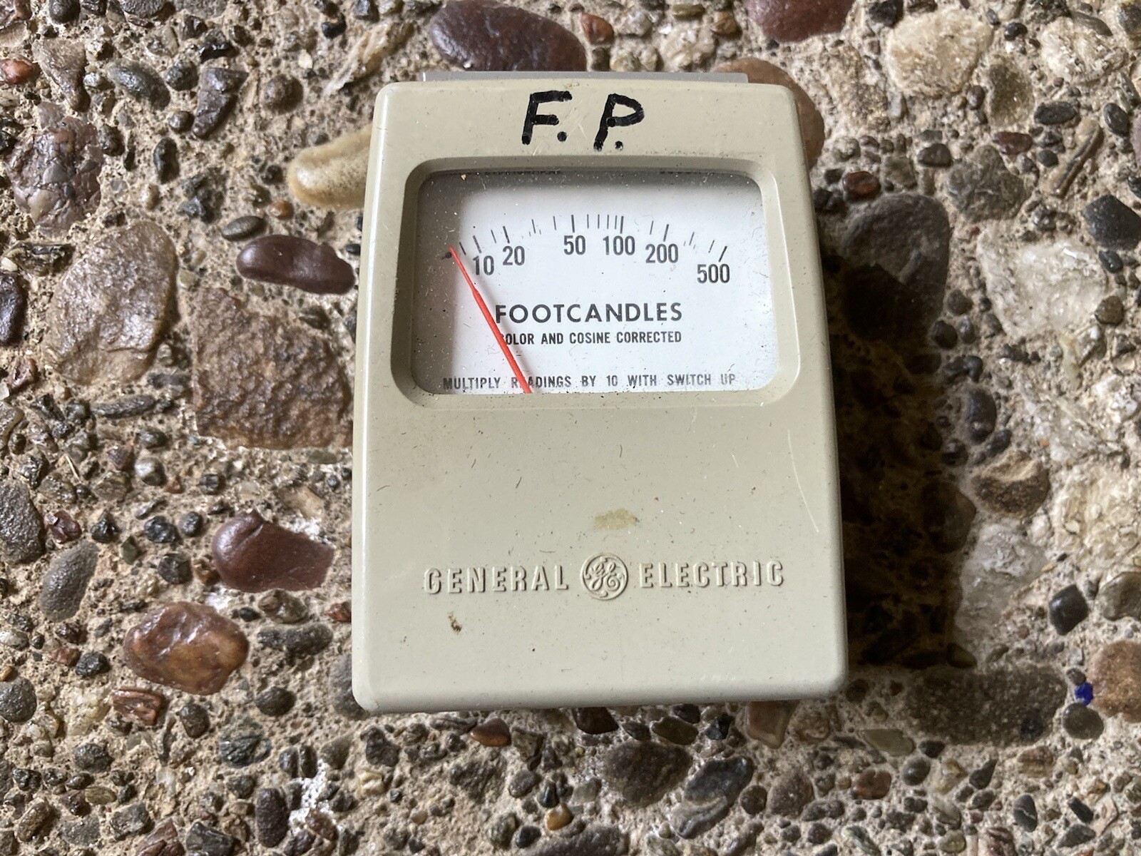 Vintage Type 213 General Electric Light Meter FOOTCANDLES