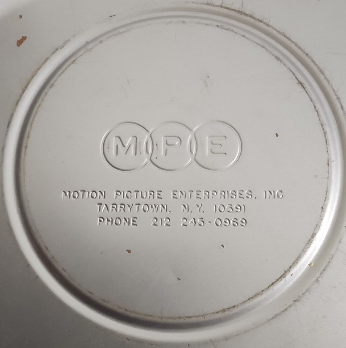 Vtg Set of 3 MPE 16mm Metal Film Reel 10 3/4in Canisters Art Decor