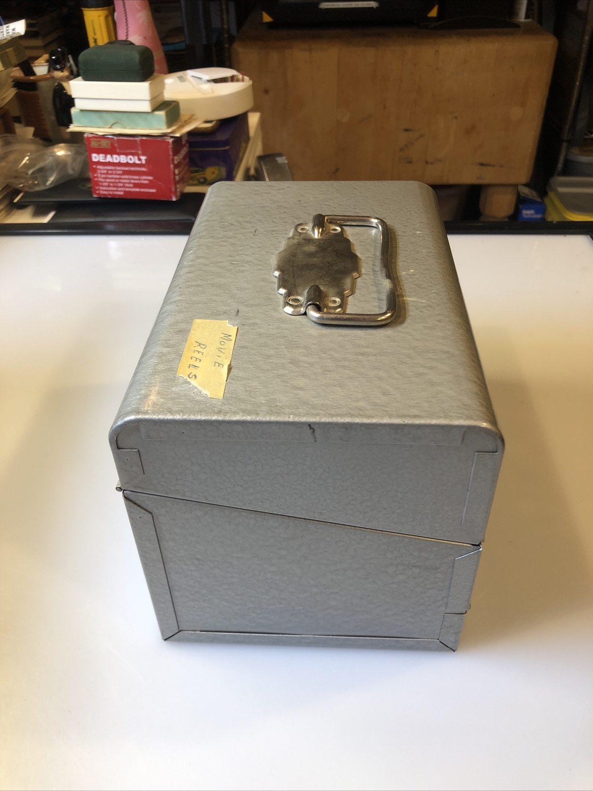 Vintage Logan Metal 8mm Film Chest Carrying Case-Holds x 12 Reels