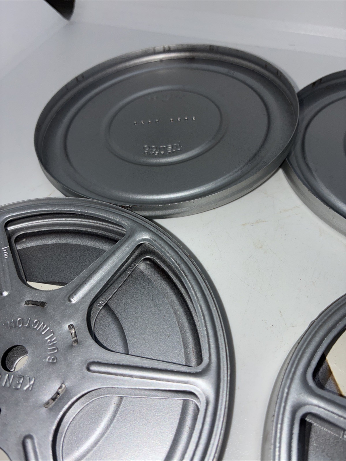 Lot Of 2 Vtg Kenco 5” Splicer Can & Reel