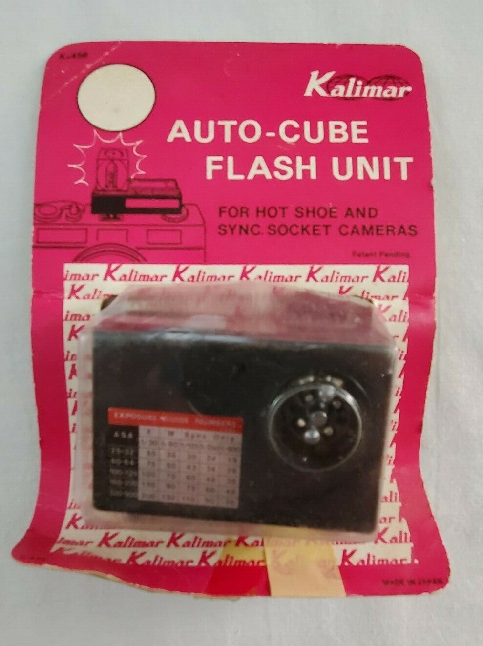 VINTAGE Kalimar AUTO-CUBE FLASH UNIT K-456 Made In JAPAN ORIGINAL PACKAGING