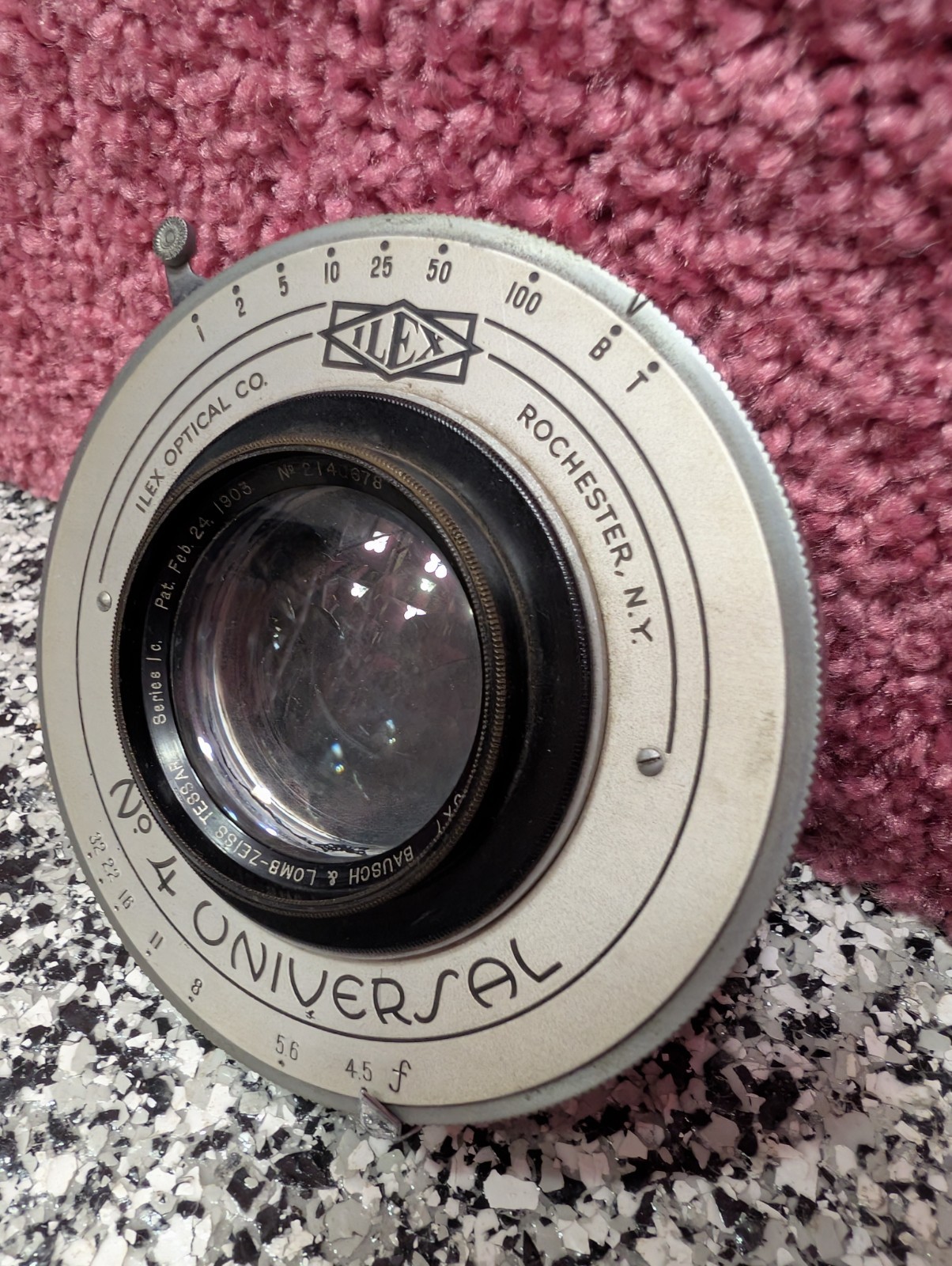 Vintage ILEX Optical Co No.4 Universal Lens With Bausch & Lomb Tessar 5×7 Lens