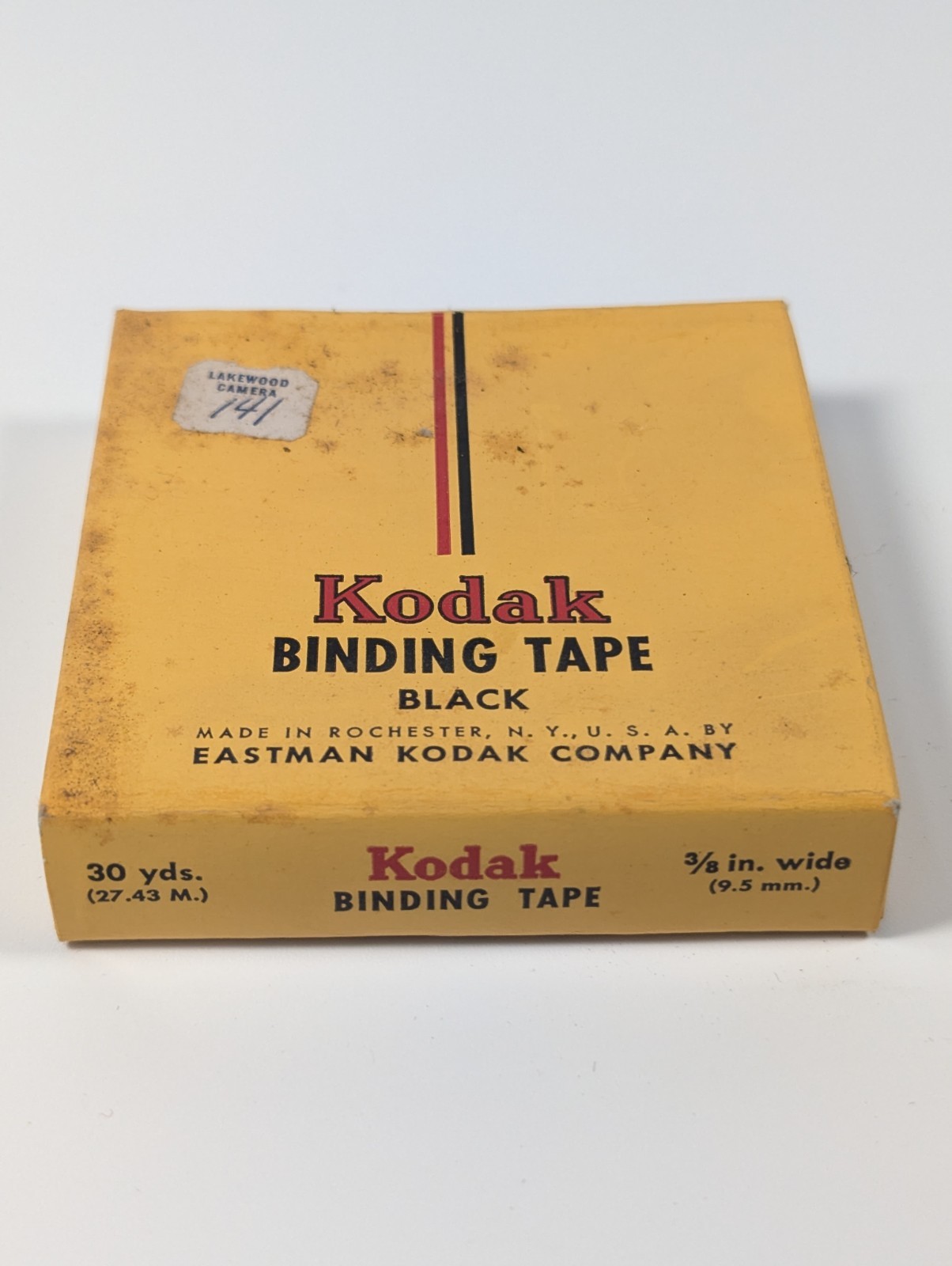 Vintage NIB Kodak Black Binding Tape Vtg Photography Collectable 30yd 3/8″ Wide