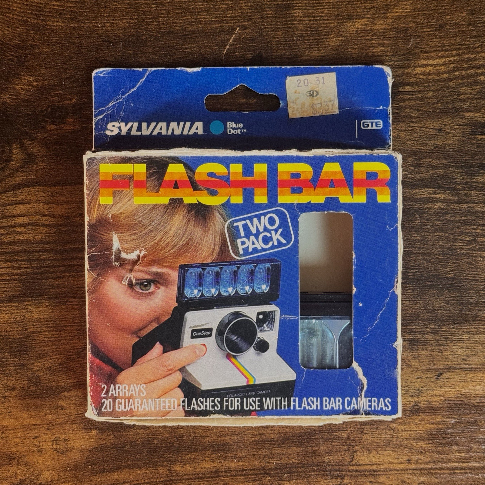 Vintage Sylvania Blue Dot Flash Bar 1 Array 10 Flashes Not Tested Sold As Is