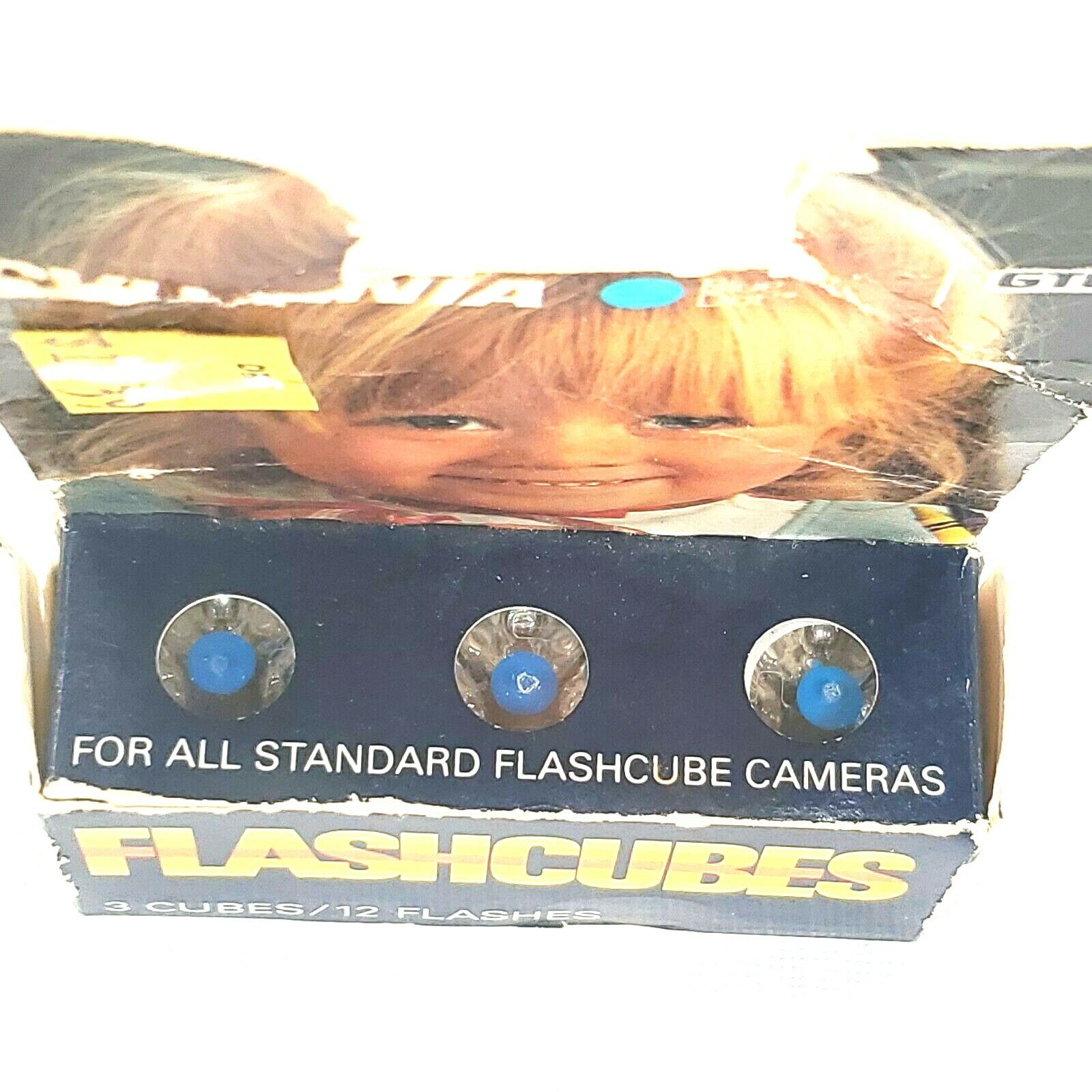 Sylvania Flashcubes Box of 3 Vintage Blue Dot