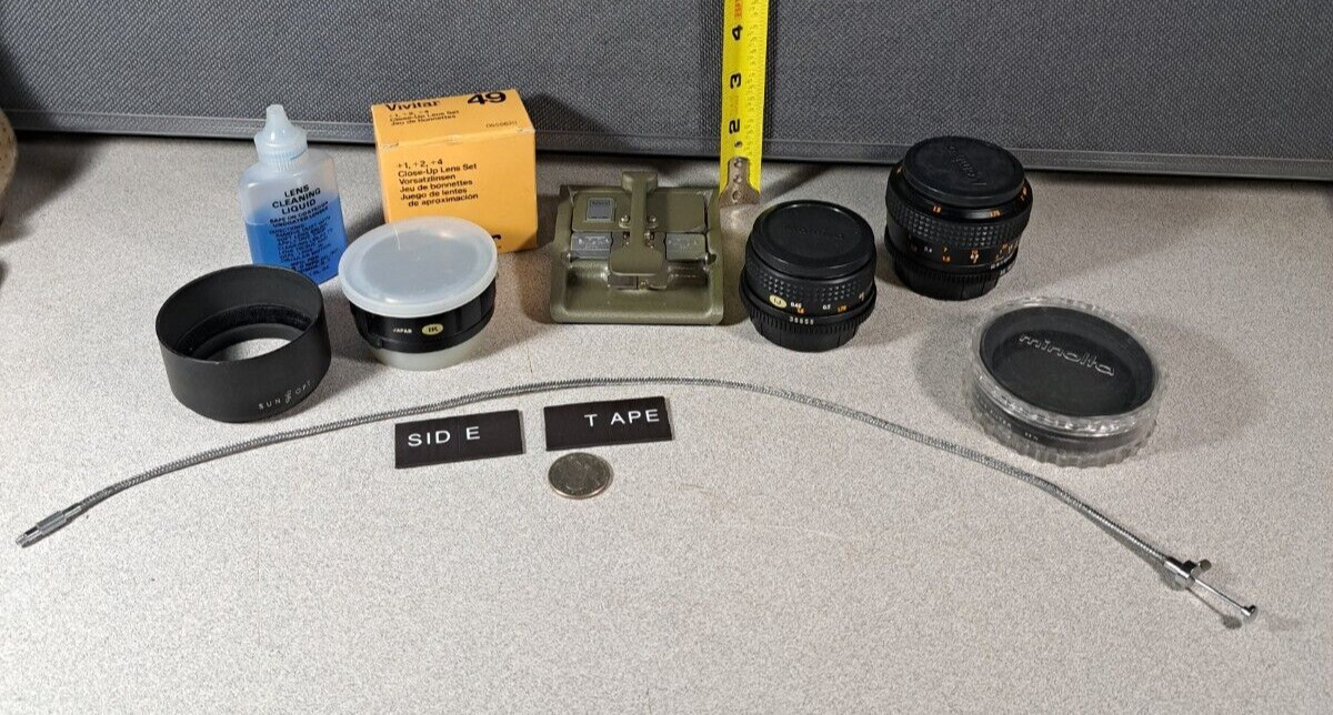 Vintage Camera Lens, filter, Cleaner, Shutter Release Cable & More # 4093L333