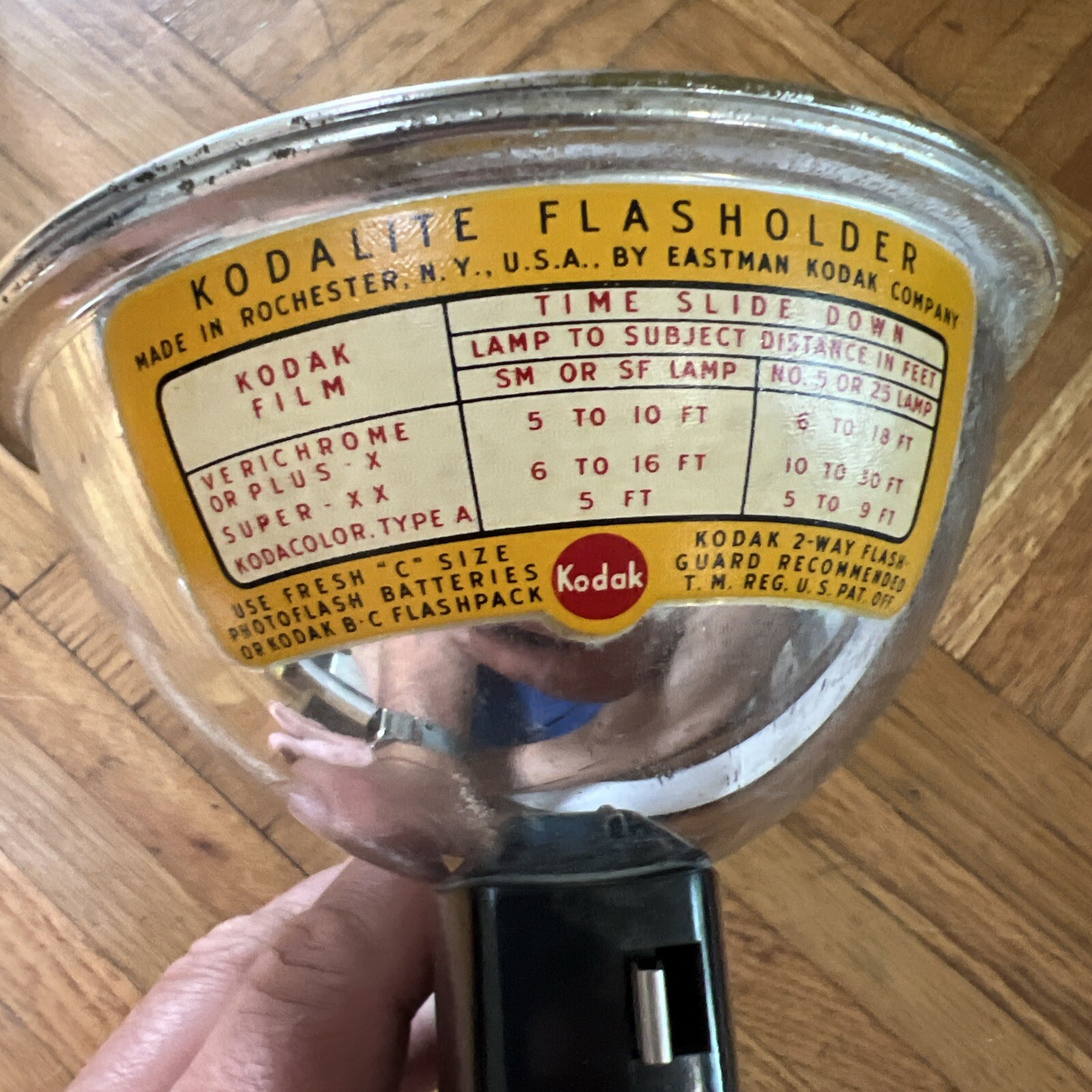 Kodak Kodalite B-C Flasholder: lumaclad reflector for vintage film camera (B)