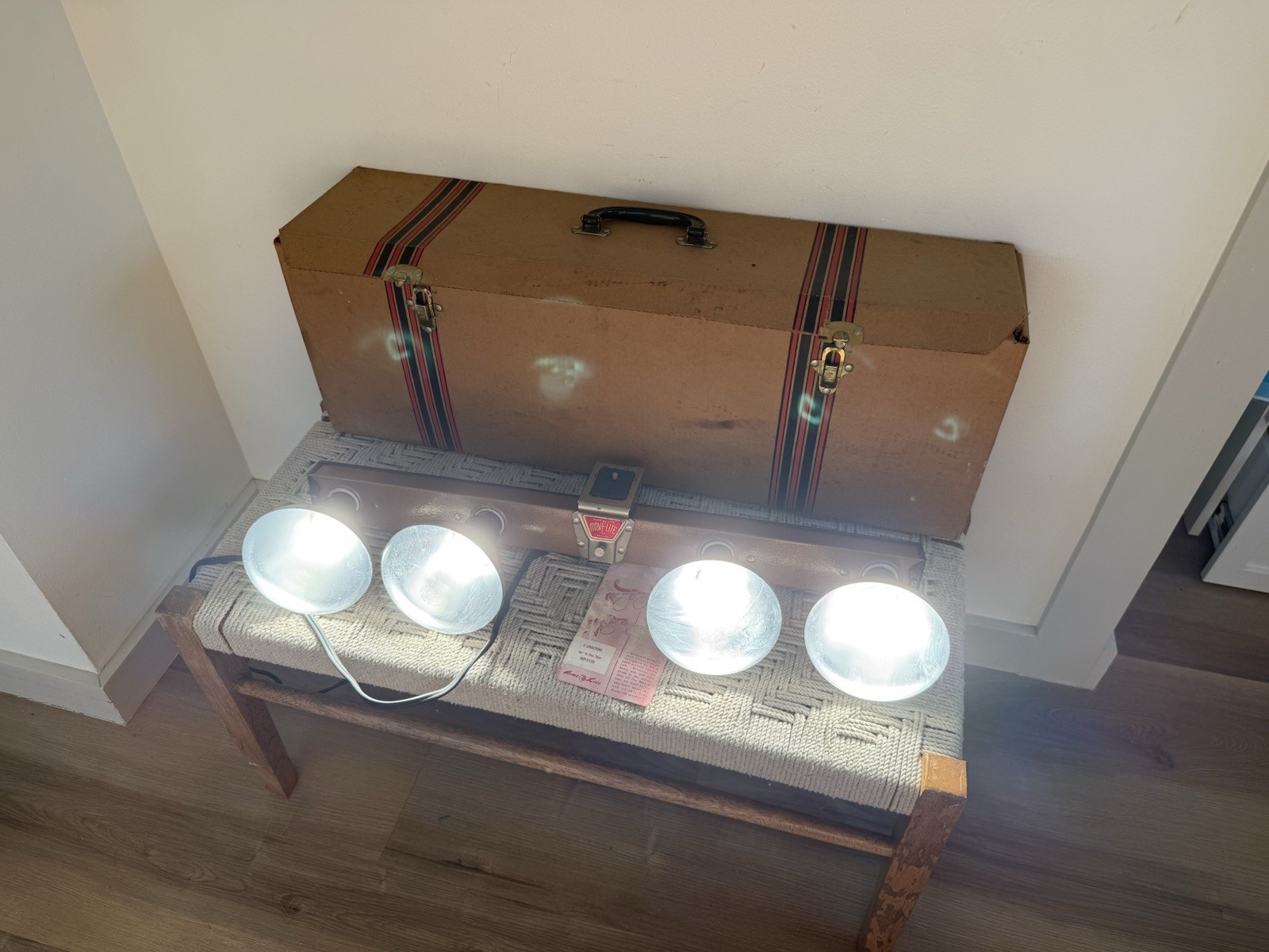 🍊Vintage ACME MOV-E-LITE Movie Film Stage Lighting Model 4 w/ Box WORKS!