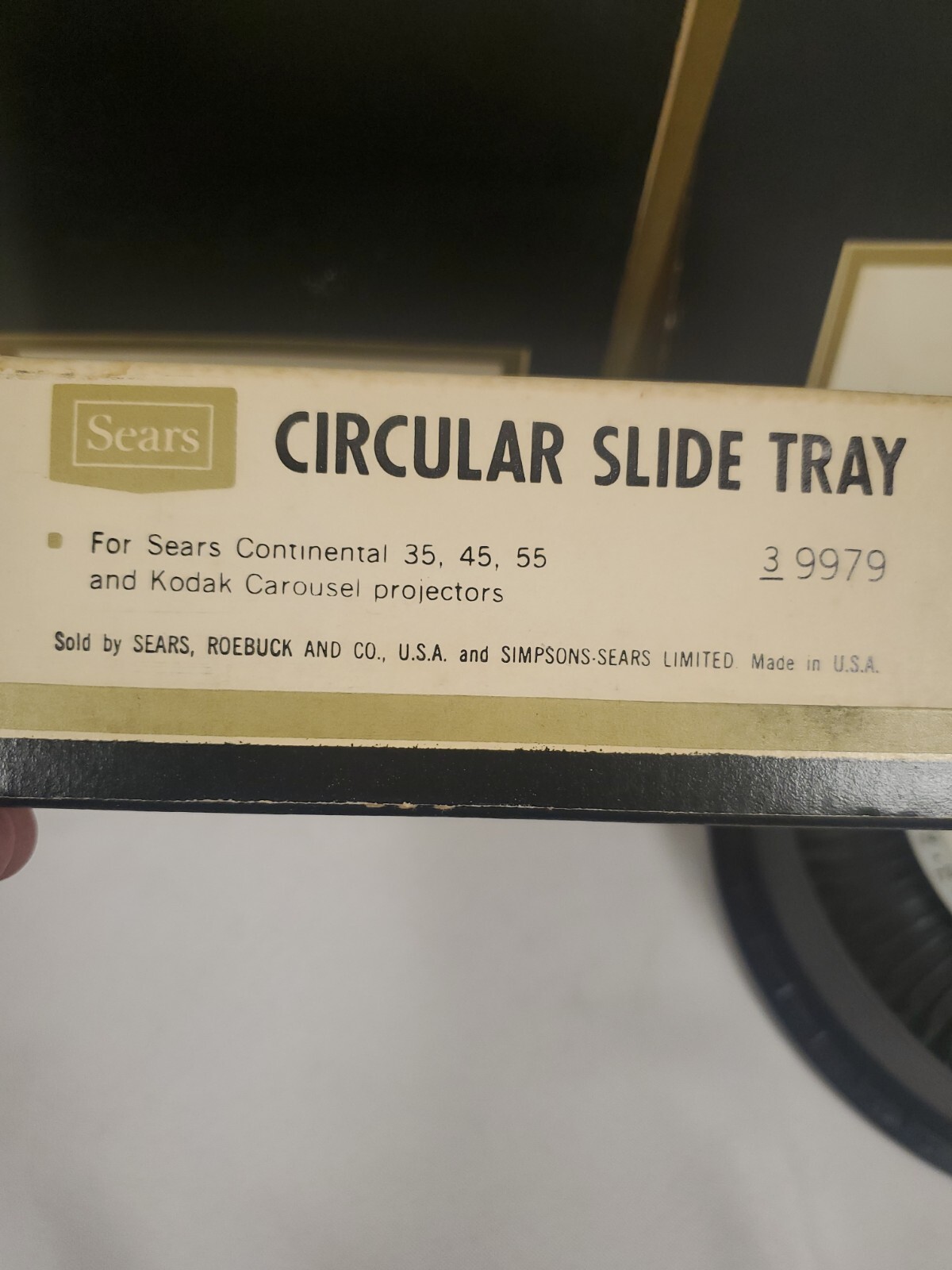 (3) Sears 9979 Circular 80-Slide Trays for Continental+Kodak Carousel Projectors