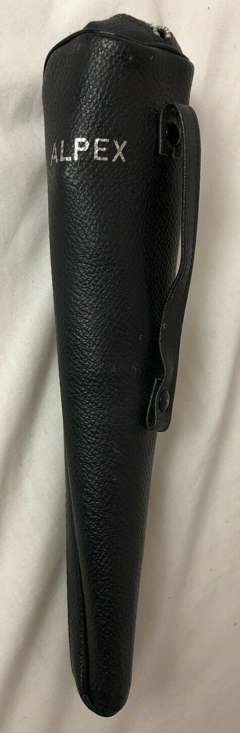 Alpex Tripod Expandable Legs in Leather Case Vintage Made In Japan