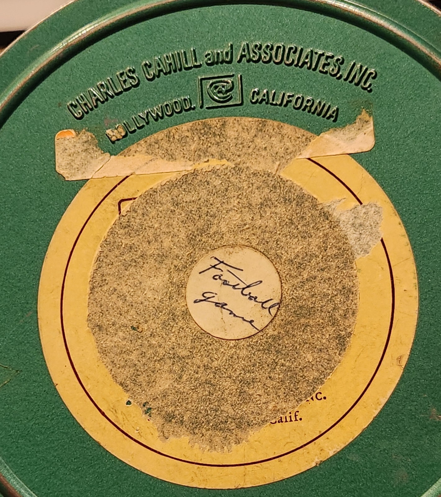 8mm FILM & METAL CANISTER GREEN LABELED FOOTBALL GAME