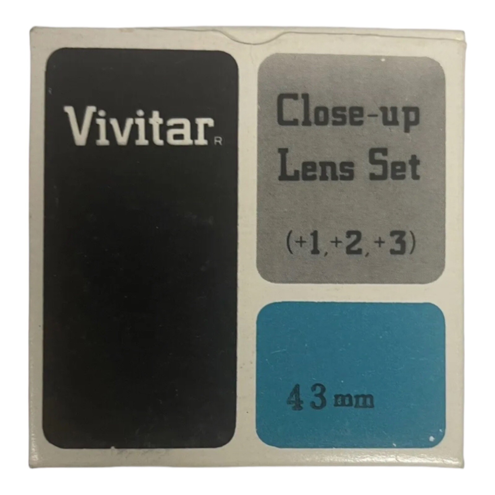 VIVITAR 3PC 43MM CLOSE-UP LENS SET WITH CASE (MINT) Japan