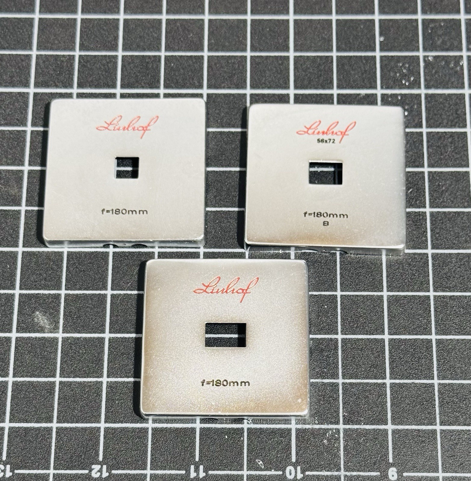 Linhof Baby Technika IV 6×6 6×7 6×9 Viewfinder Mask Set 180mm For Biogon Finder