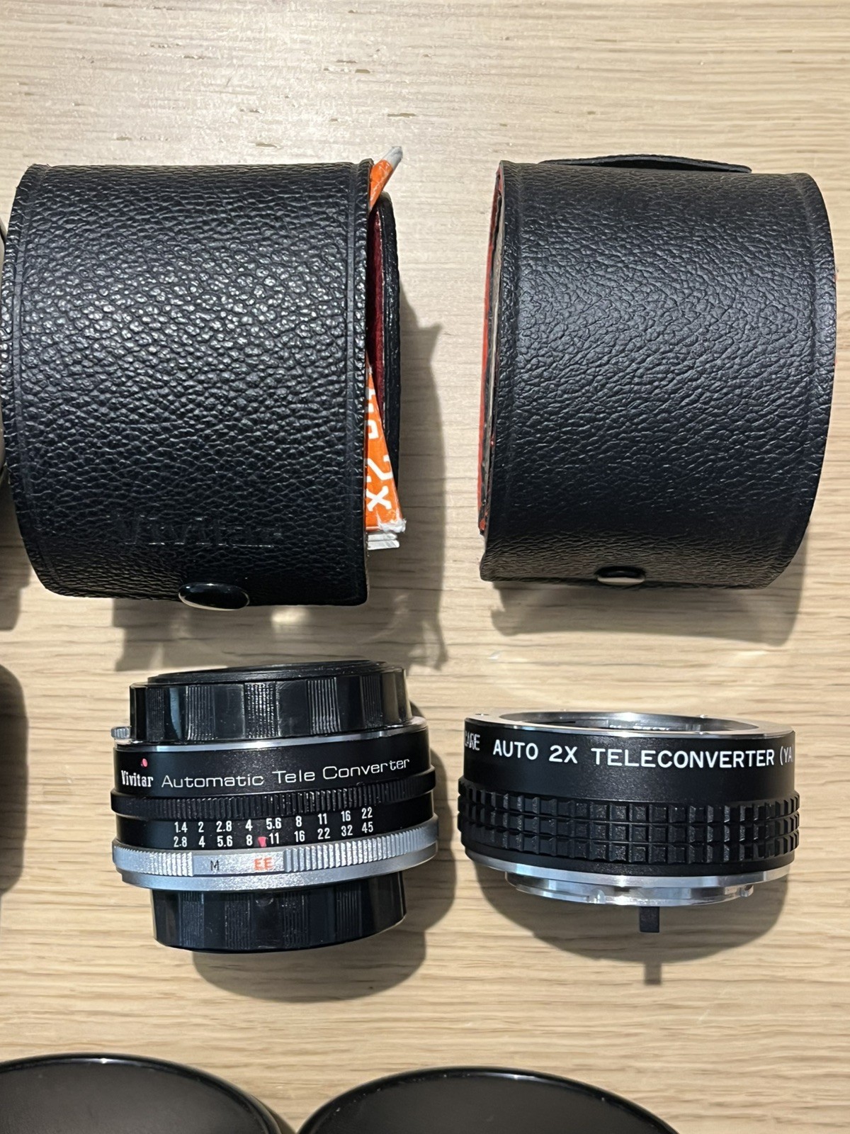 Vintage Camera Accessory Lot Olympus Vivitar Yashica Teleconverter Filters